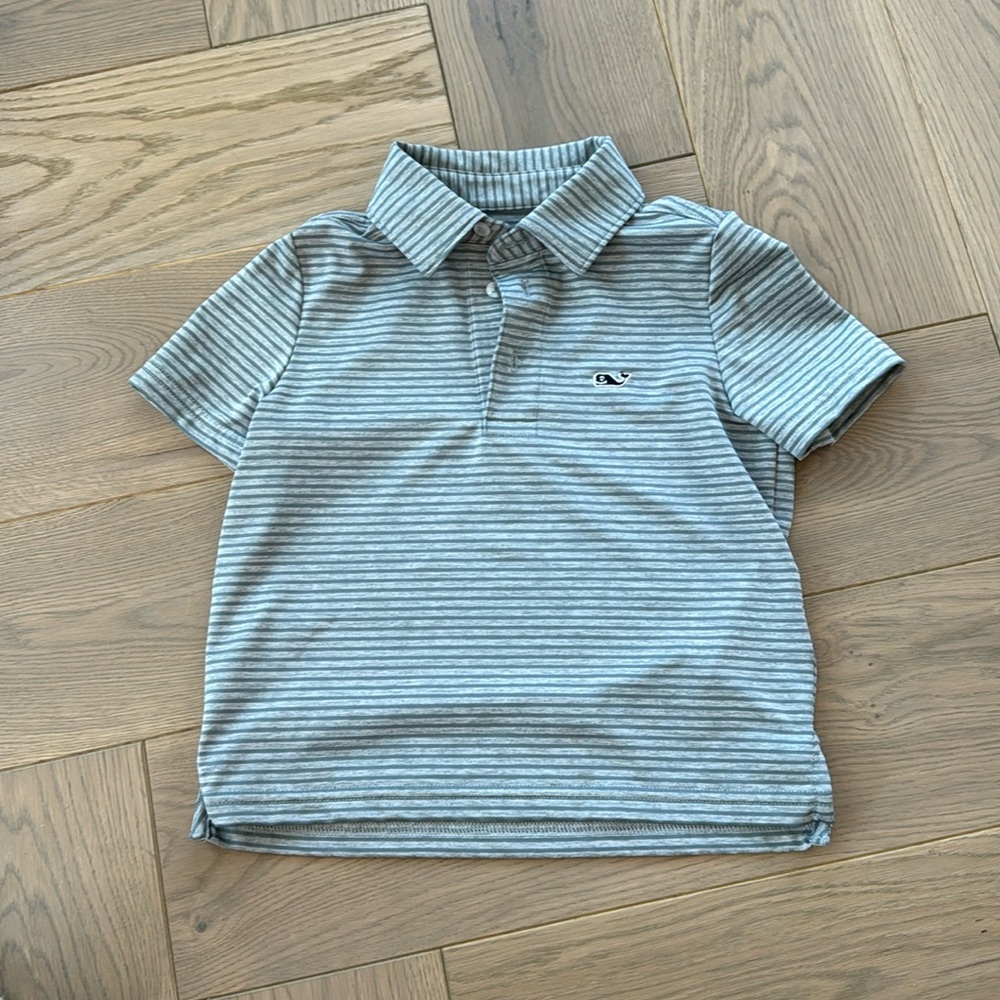 Vineyard Vines gray Striped Kids Polo Shirt